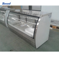 Smad Curved Glass Refrigerated Deli Meat Display Case Showcase Chiller